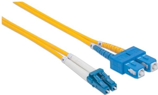 Intellinet Network Solutions LC-SC valokuituliitäntäkaapeli, 2m, 9/125, OS2 (302686)