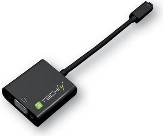 Techly IDATA HDMI-VGA5, VGA (D-Sub), HDMI-tyyppi D (mikro), Uros, 1920 x 1080 pikseliä, 1,65 Gbit/s, Musta