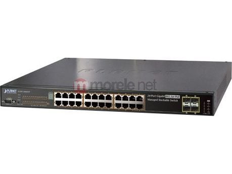 PLANET WGSW-24040HP4 - Switch - Styrt - 24 x 10/100/1000 (PoE+) + 4 x delt Gigabit SFP - rackmonterbar, stasjonær - PoE+ (440 W)