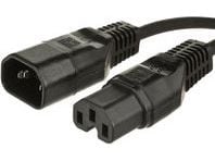 MicroConnect - Jatkojohto virtaa varten - IEC 60320 C15 - IEC 60320 C14 - 2,5 m