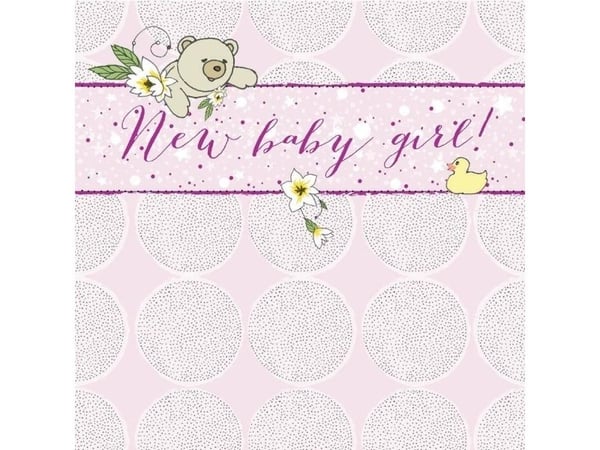 Clear Creation Karnet Swarovski kvadratisk CL0219 Fødsel mis