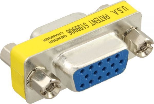 InLine 37724, VGA (D-sub) HD female, Silver