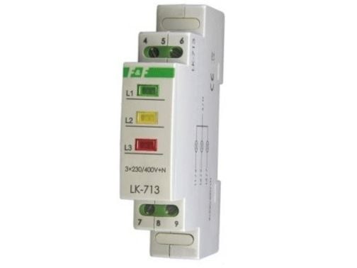 F&F modulär lampa 3-fas 3x230V+N gul/röd/grön LK-713K