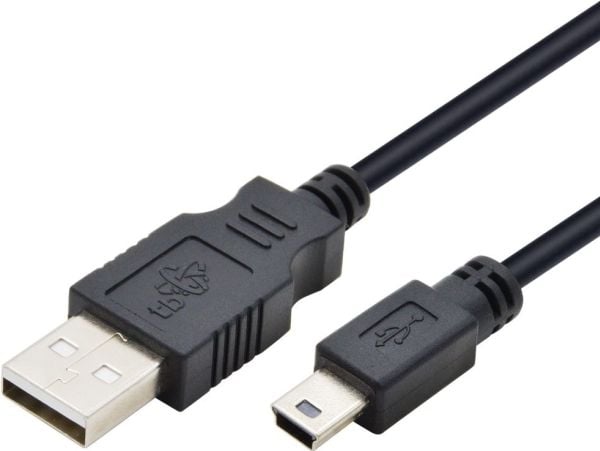 USB - Mini USB-kabel 1,8 m svart