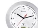 Bresser MyTime - Klokke - kvarts - veggmonterbar - 17 cm - hvit - ramme: sølv