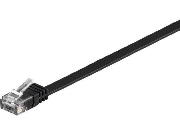 MicroConnect - Nettverkskabel - RJ-45 (hann) til RJ-45 (hann) - 1.5 m - UTP - CAT 6 - flertrådet, flat - svart