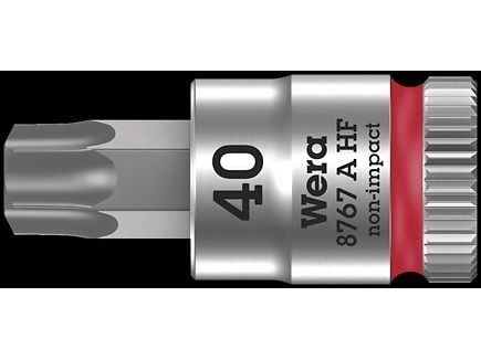 Wera 05003368001, Stikkontakt, 1/4", 1 hoder, T27, Kromvanadiumstål, Kromfarget