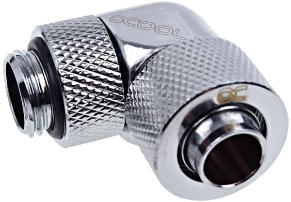 Alphacool Eiszapfen Connector Series 90° Socket 13/10mm - Armatur for væskekjølesystem - krom