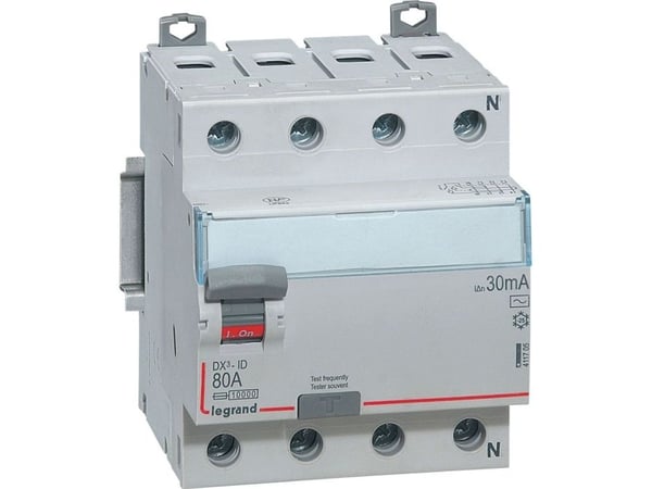 Legrand Residual current circuit breaker 4P 80A 0,03A type AC P304 - 411705 Legrand Residual current circuit breaker 4P 80A 0,03A type AC P304 - 411705