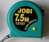 JOBI målebånd 7,5 m gummiert