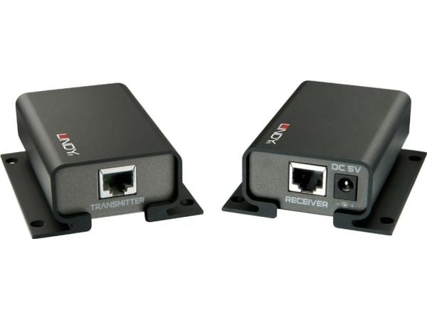 Lindy USB-A - RS-232 AV-siirtojärjestelmä Musta