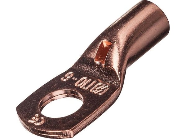 EM Group Putkimainen rengaspää 16mm / M6 tinaton kupari (KN16/6)