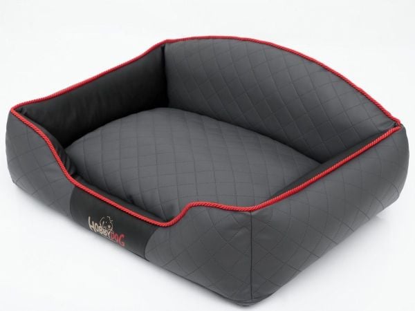 Hobbydog hundeseng Elite – grafitt – svarte sider XL