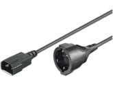 Microconnect PE130200, 2 m, C14 liitin, Virtapistoke tyyppi F, H05V2V2-F, 250 V, 10 A
