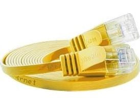Slim Wirewin Wirewin Slim - patchkabel - RJ-45 (M) til RJ-45 (M) - 1,5 m - UTP - CAT 6 - skjermet, flat - gul (PKW-SLIM-KAT6 1,5 GE)
