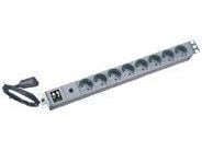 Online UPS - Tehonjakoyksikkö (räkkiversio) - tulo: IEC 60320 C14 - lähtöliittimet: 8 (CEE 7/7) - 1U - 19" - vaaleanharmaa, RAL 7035 - XANTO RT 100...