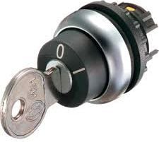 Eaton M22-WS3, Avaimella varustettu kytkin, Musta, Hopea, Muovi, IP66, 29,7 mm, 39,6 mm