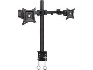 ART L-02 - Monteringssett (2 monteringsplater, skrivebordsklemmemontering, stang, 2 doble svingarmer) - for 2 LCD-skjermer - aluminium, stål, kobbe...