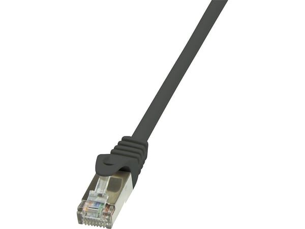LogiLink - Koblingskabel - RJ-45 (hann) til RJ-45 (hann) - foliebelagt uskjermet tvinnet kabelpar (F/UTP) - CAT 5e - svart