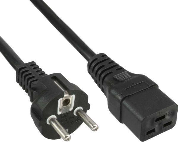 InLine 16658D, 1 m, Virtapistoke tyyppi F, IEC C19, 16 A