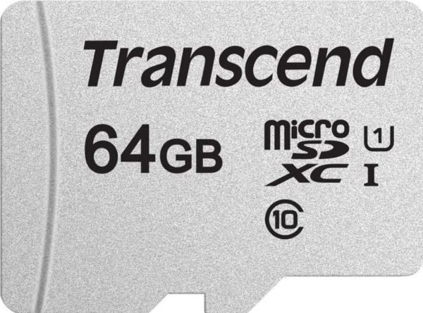Transcend 300S - Flashminnekort (adapter inkludert) - 64 GB - UHS-I U1 / Class10 - microSDXC UHS-I