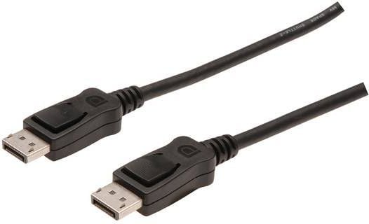 DIGITUS - DisplayPort-kabel - DisplayPort (hann) til DisplayPort (hann) - 2 m - låst, formstøpt - svart