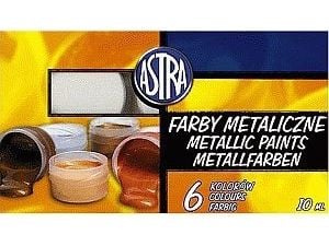 Astra plakatmaling 6 farger/10 ml metallisk