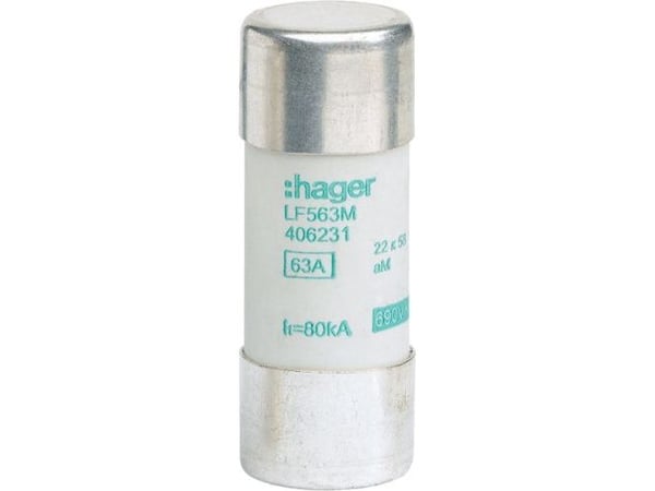 Hagerin lieriömäinen sulake 22 x 58 aM 63A (LF563M)