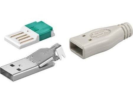 Goobay 12035, USB Type-A, Harmaa, Uros, Suora, RoHS, 15,1 mm