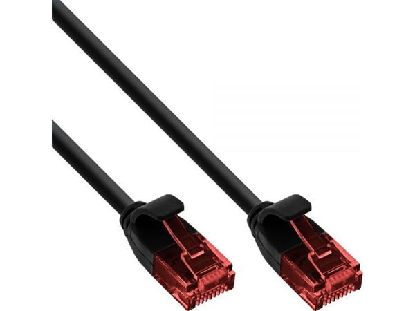 InLine 71250S, 0,5 m, Cat6, U/UTP (UTP), RJ-45, RJ-45, Svart