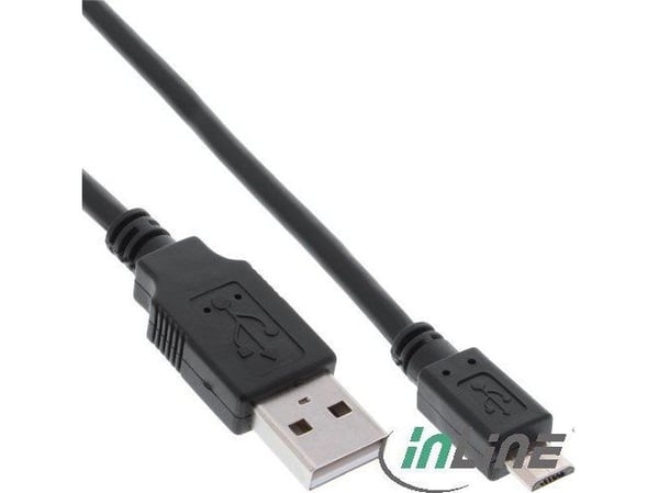 InLine 31705Q, 0,5 m, USB A, Micro-USB B, USB 2.0, Hanstik/Hanstik, Lajittelu