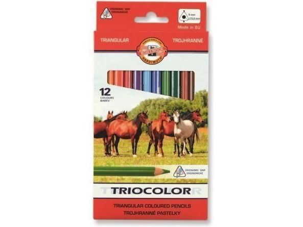 KOH-I-NOOR HARDTMUTH Trio värikynät KOH-I-NOOR Triocolor Jumbo, ø5,6mm (12) 1301-211