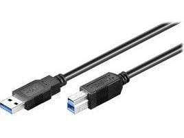 goobay - USB-kabel - USB Type B (hann) til USB-type A (hann) - USB 3.0 - 1.8 m - svart