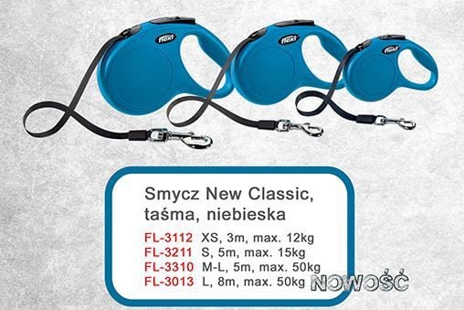 flexi New Classic bånd L, 5M, 50KG, blå