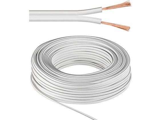 MicroConnect - Bulkhögtalarkabel - 2.5 mm² - 100 m - vit