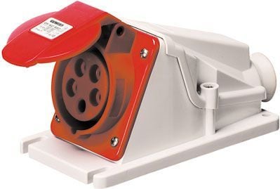 Gewiss GW62482, 3P+N+T, 6 t, Rød, IP44, CE, ENEC, 400 V