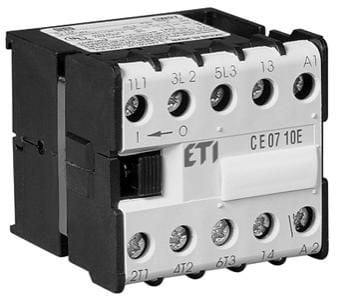 Eti-Polam kraftkontaktor CE07.10-230V-50/60Hz 7A 3P 230V AC 1Z 0R 004641023