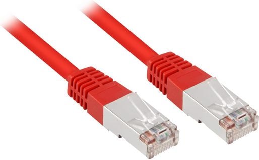 Sharkoon - Koblingskabel - RJ-45 (hann) til RJ-45 (hann) - 10 m - SF/UTP - CAT 5e - rød
