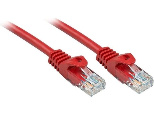 Lindy 48183, 2 m, Cat6, U/UTP (UTP), RJ-45, RJ-45, Rød
