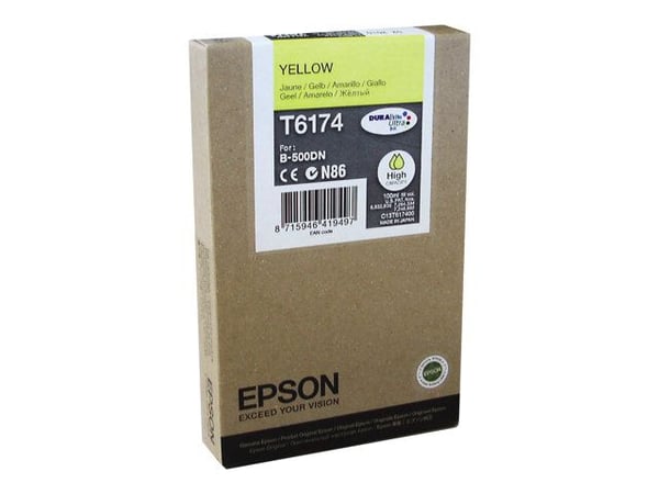 Epson B500DN-/B510DN-mustepatruuna HC keltainen 7k, Korkea (XL) värintuotto, Väriainepohjainen muste, 100 ml, 1 kpl
