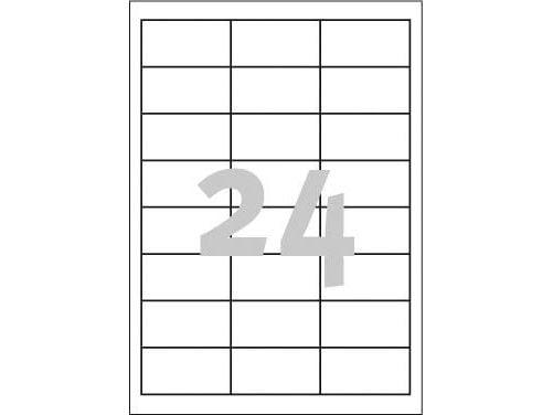 Avery - Hvit - 64.6 x 33.8 mm 2400 etikett(er) (100 ark x 24) flerbruks merkelapper