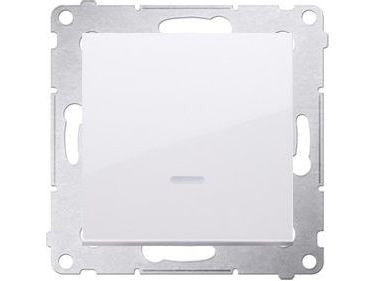 Kontakt-Simon DP1L.01/11, Painikekytkin, Muovi, Valkoinen, IP20, IP44, 250 V, 10 A