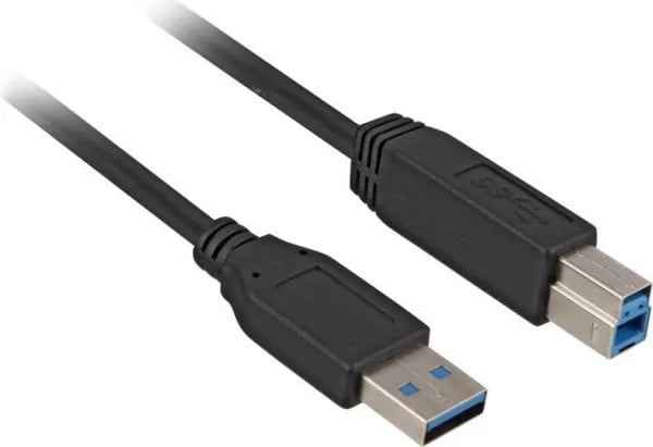Sharkoon 5m, USB3.0-A/USB3.0-B, 5 m, USB A, USB B, USB 3.2 Gen 1 (3.1 Gen 1), Uros/uros, Musta