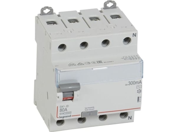 Legrand vikavirtasuojakatkaisija 4P 80A 0,3A AC tyyppi P304 DX3 (411725)