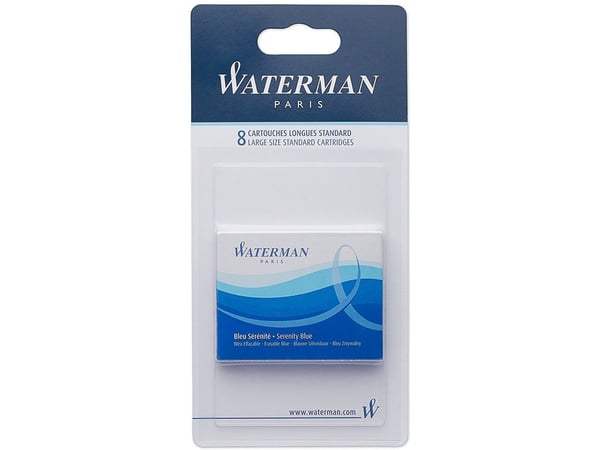 Waterman S0713021, Blå, Fontenepenn, 8 stykker, 4 mm, 39 mm, 81 mm