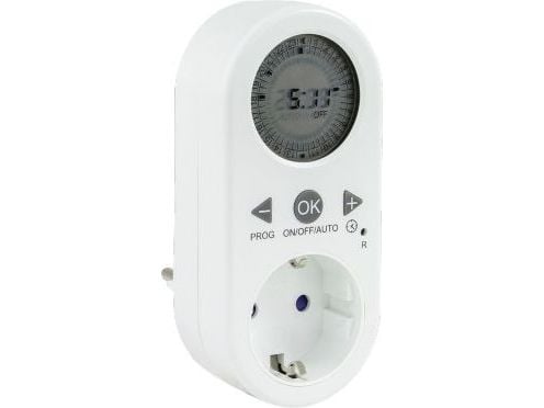 REV 0025030102, Daglig timer, Vit, Digital, LCD, Knappar, Plast