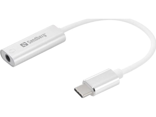 Sandberg - USB-C til hodetelefons-jakkadapter - USB-C hann til mini-phone stereo 3.5 mm hunn