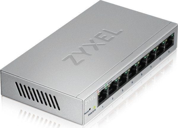 Zyxel GS1200-8, Hallittu, Gigabit Ethernet (10/100/1000), Täysin kaksipuolinen