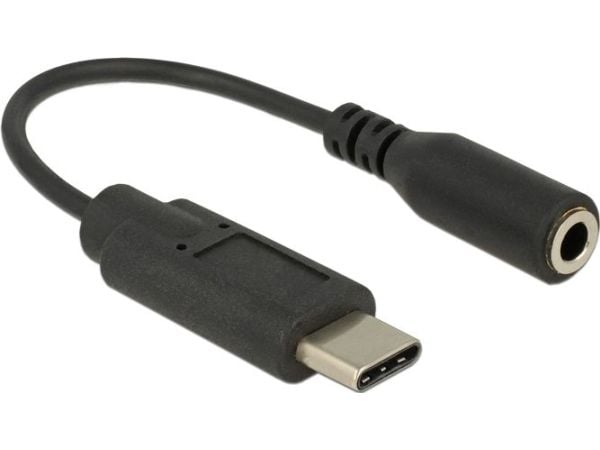 Delock - Lyd-sovitin - USB-C (han) til stereo mini-jackstik (hun) - USB 2.0 - 14 cm - lajittelu
