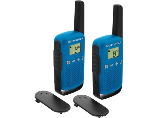 Motorola Talkabout T42 - Bærbar - toveis radio - PMR - 446 MHz - 16-kanalers - svart og blå (en pakke 2)